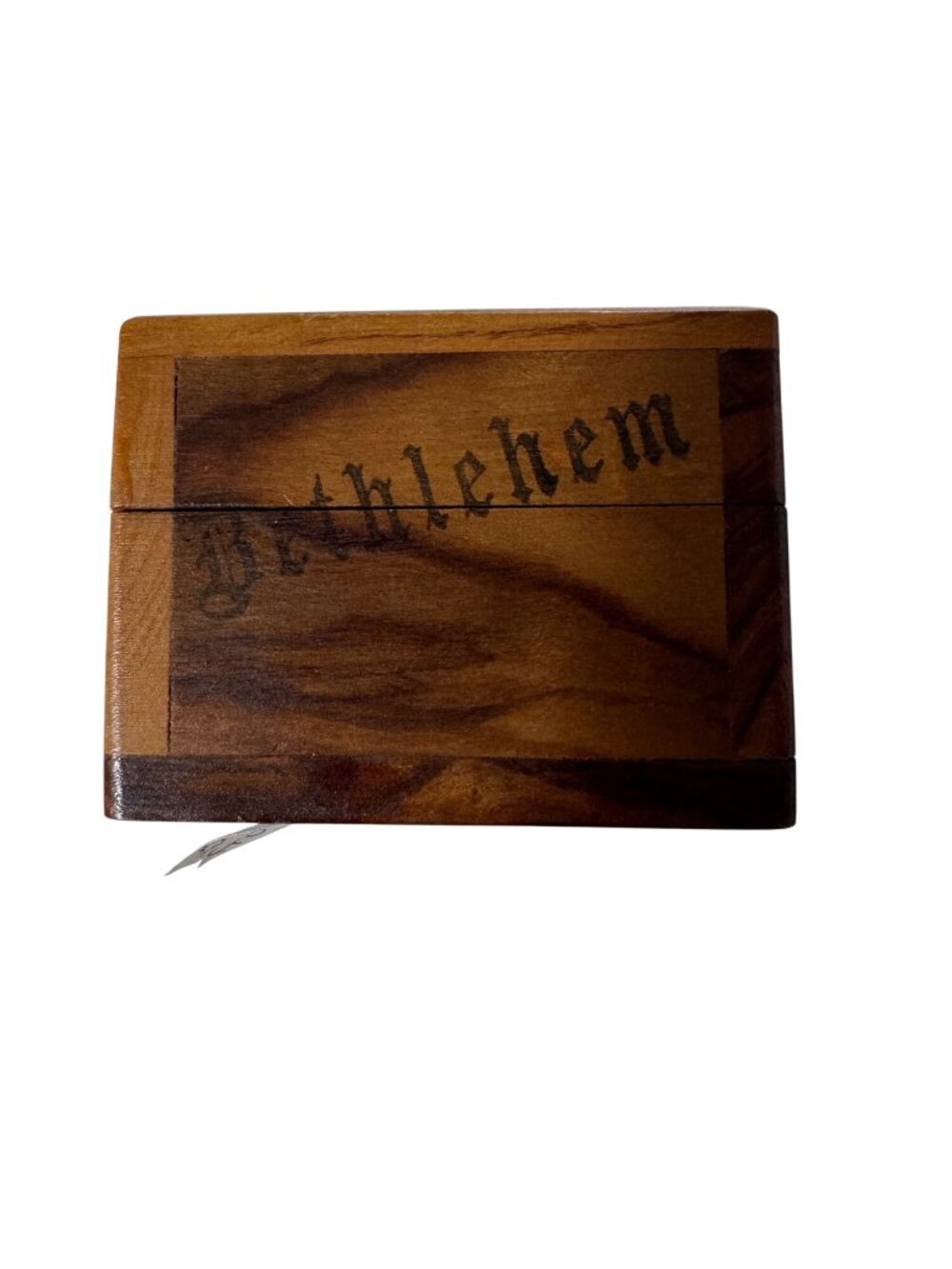 Handcrafted Olive Wood Keepsake Rosary Box Jerusalem Cross Bethlehem Israel 2" - Picture 9 of 12
